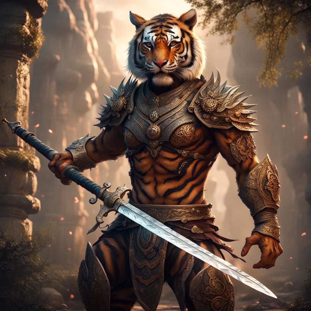 tiger warrior - AI Generated Artwork - NightCafe Creator