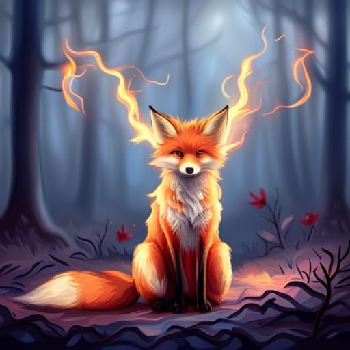 Fire fox - AI Generated Artwork - NightCafe Creator