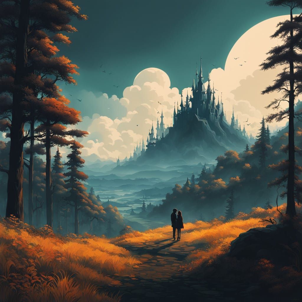 Shadows of people acting out their own scenes, separate from those ...