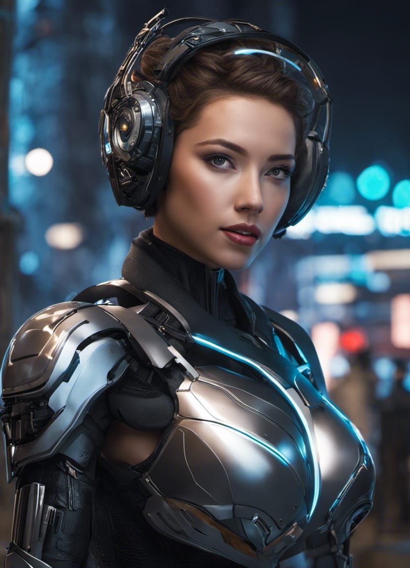 Synthetic Splendour The Beautiful Cyborg with Gleaming New Plating - AI ...