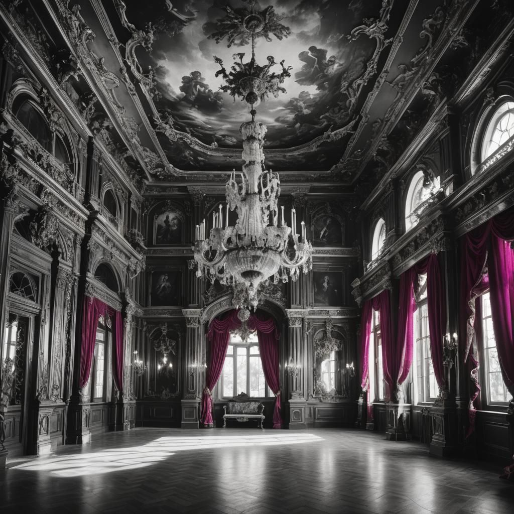 Palace with Chandler and in vintage look