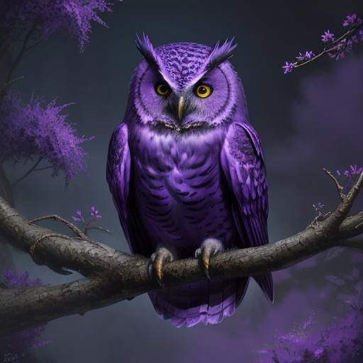Purple owl