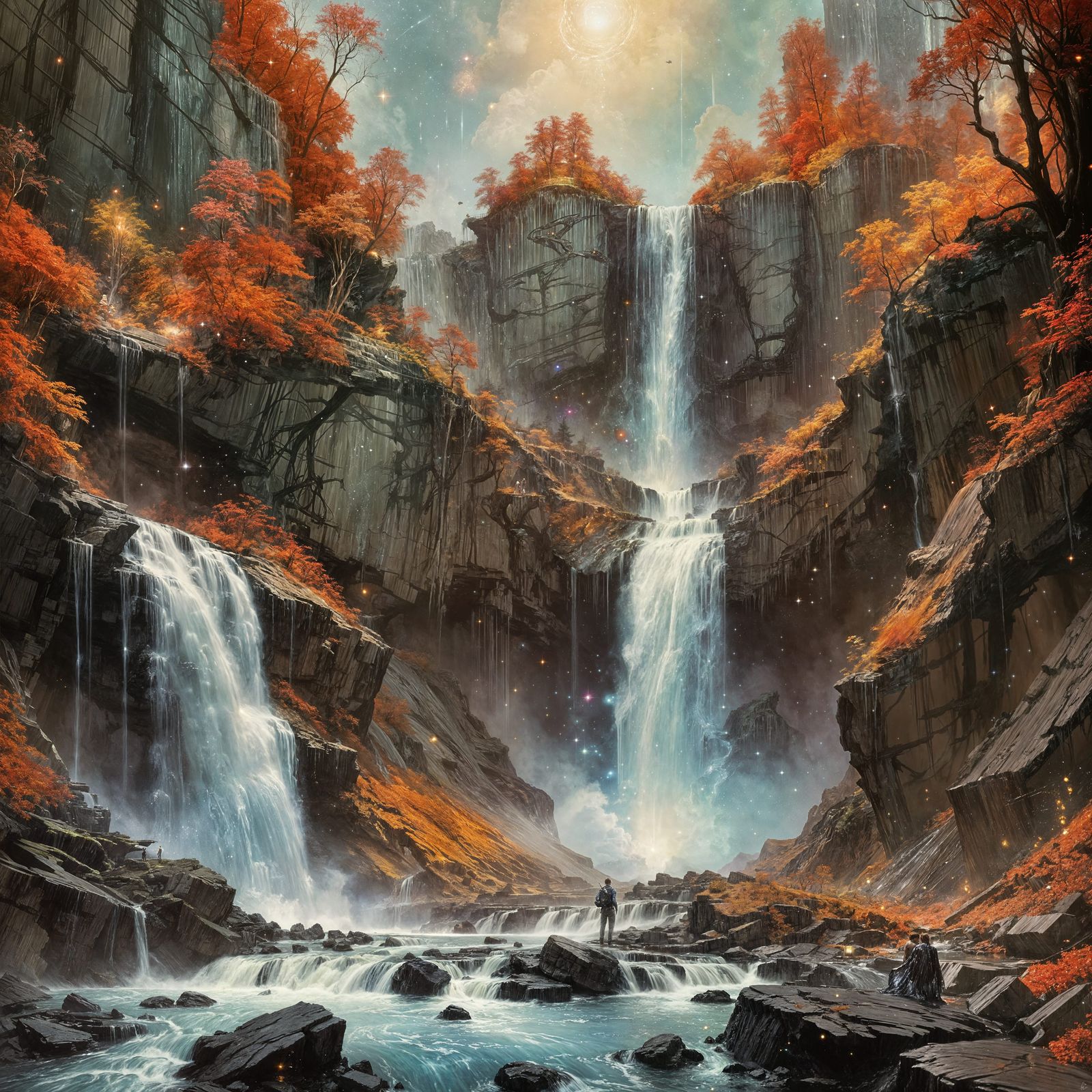 autumn Waterfall    by @Dawn 