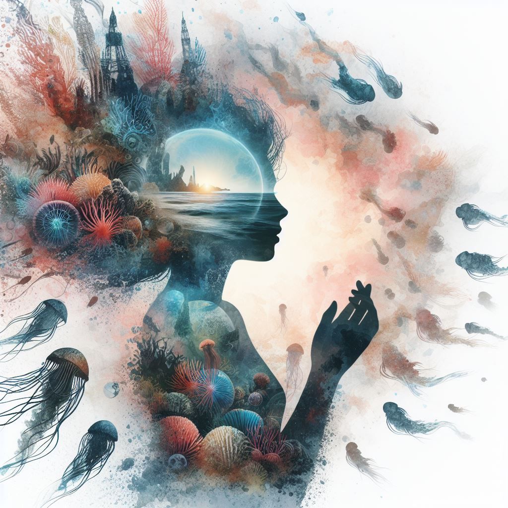 Mermaid Double Exposure (DALL E3)