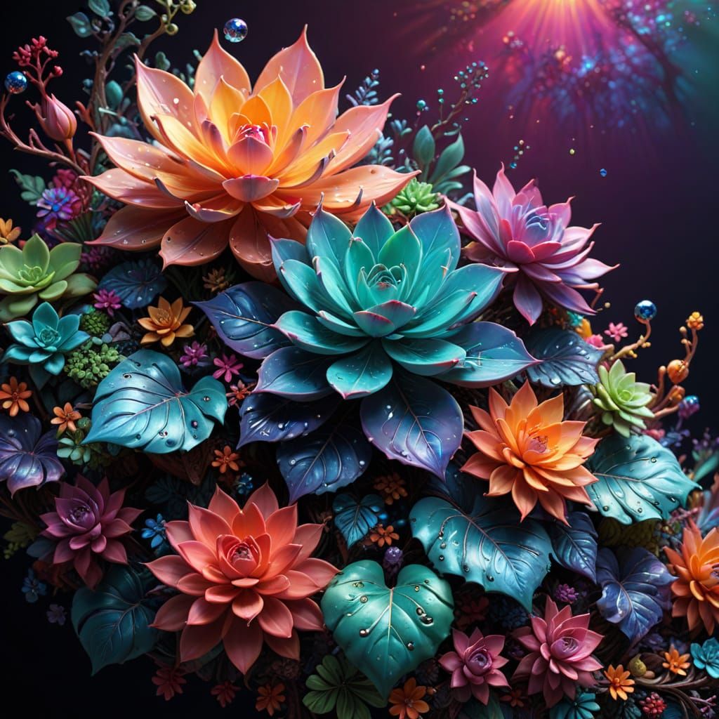 Enchanted Tropical Paradise in Jewel-Toned Opulence