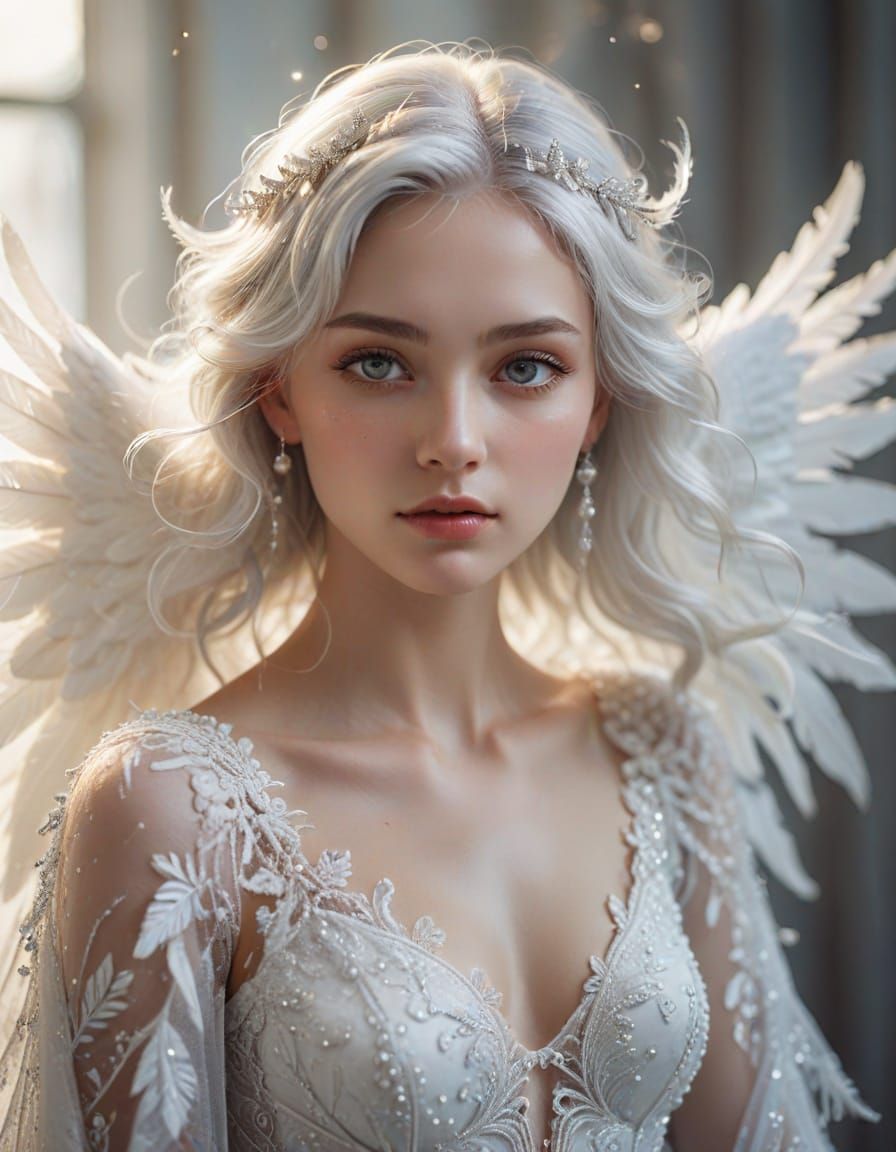 Elegant Angel in High Fashion Style
