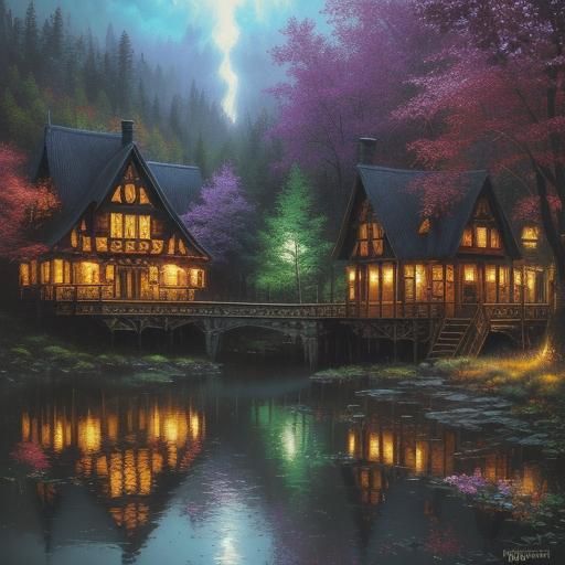 Village cottages daytime