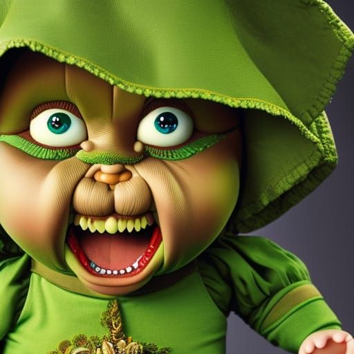 Creepy Cabbage Patch Doll AI Generated Artwork NightCafe Creator