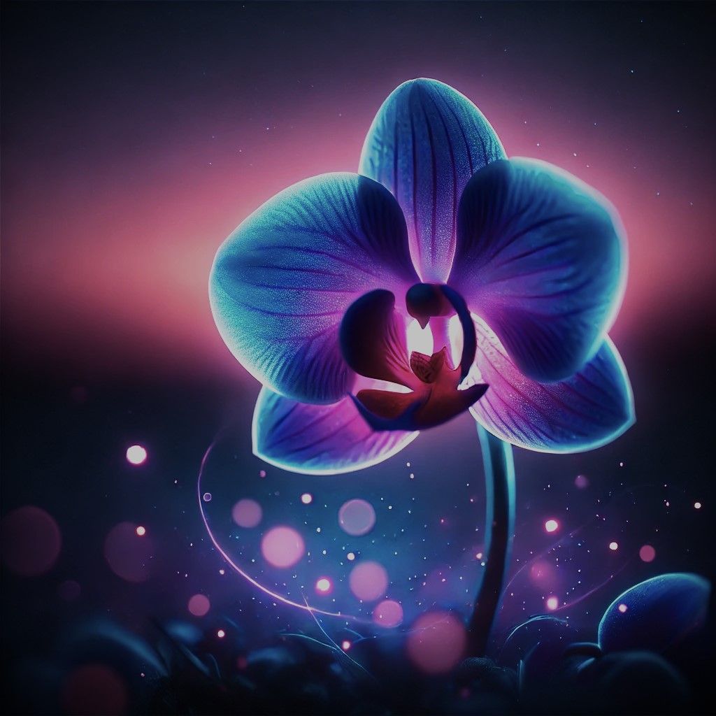 Glowing Orchid at Twilight
