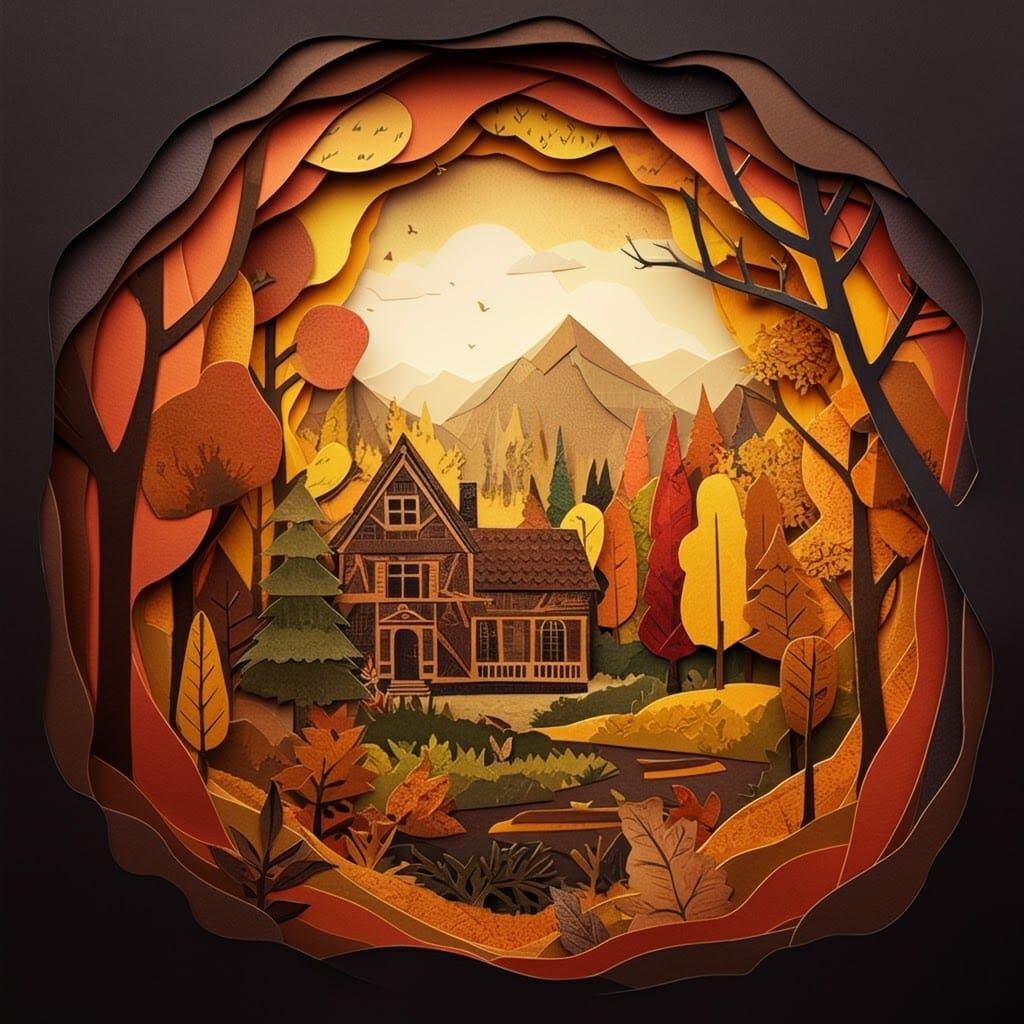 Fall Paper Collage