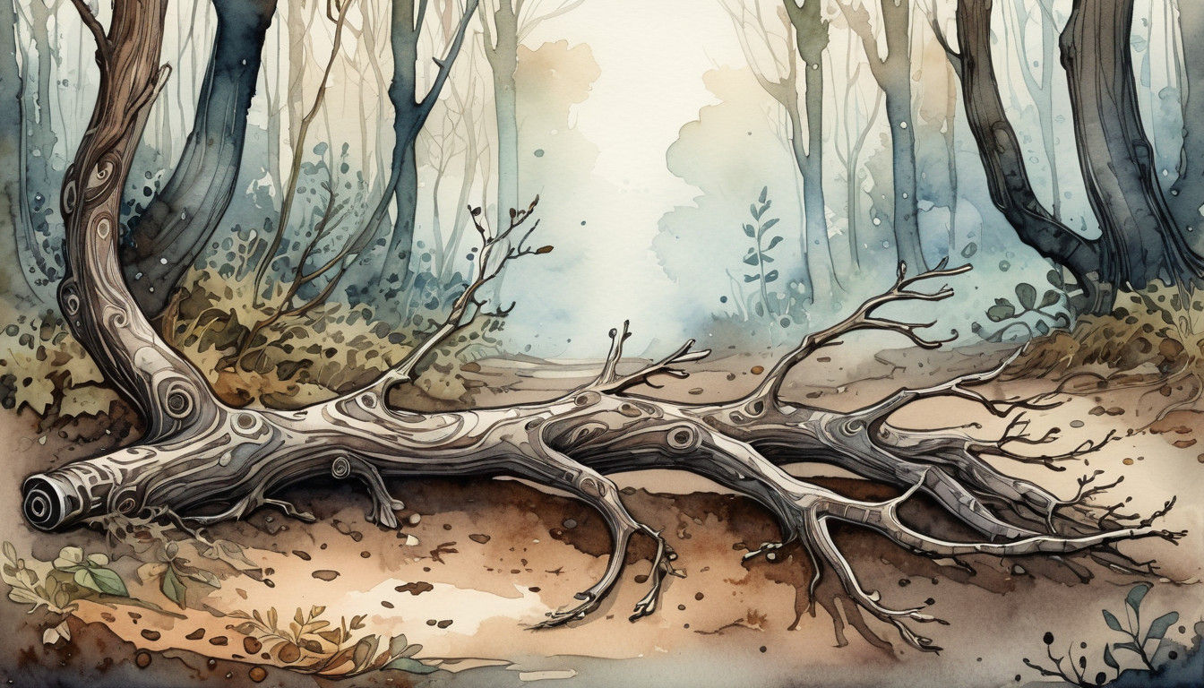 Branch lying on the ground