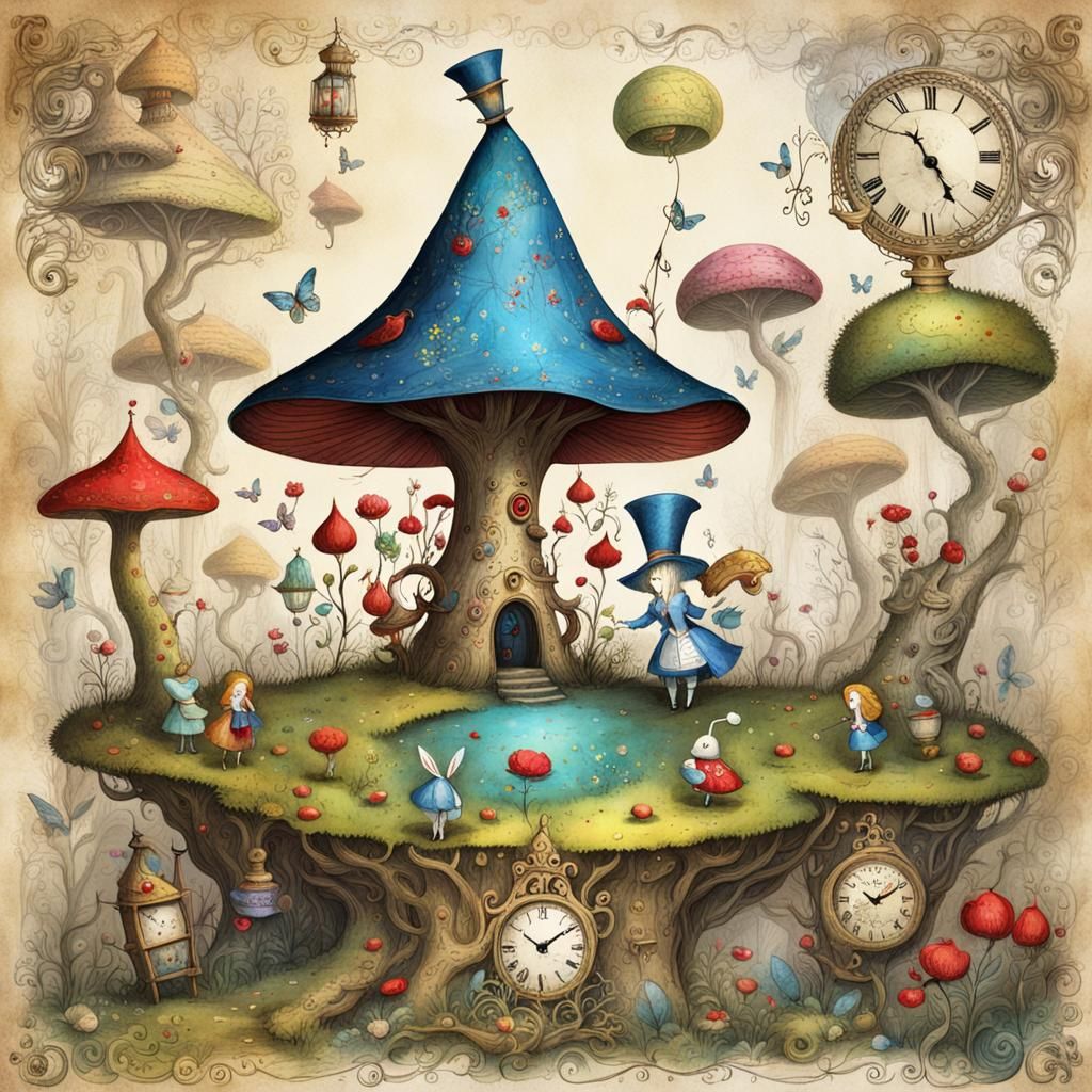 AThe Fairytale - Alice In Wonderland - AI Generated Artwork - NightCafe ...