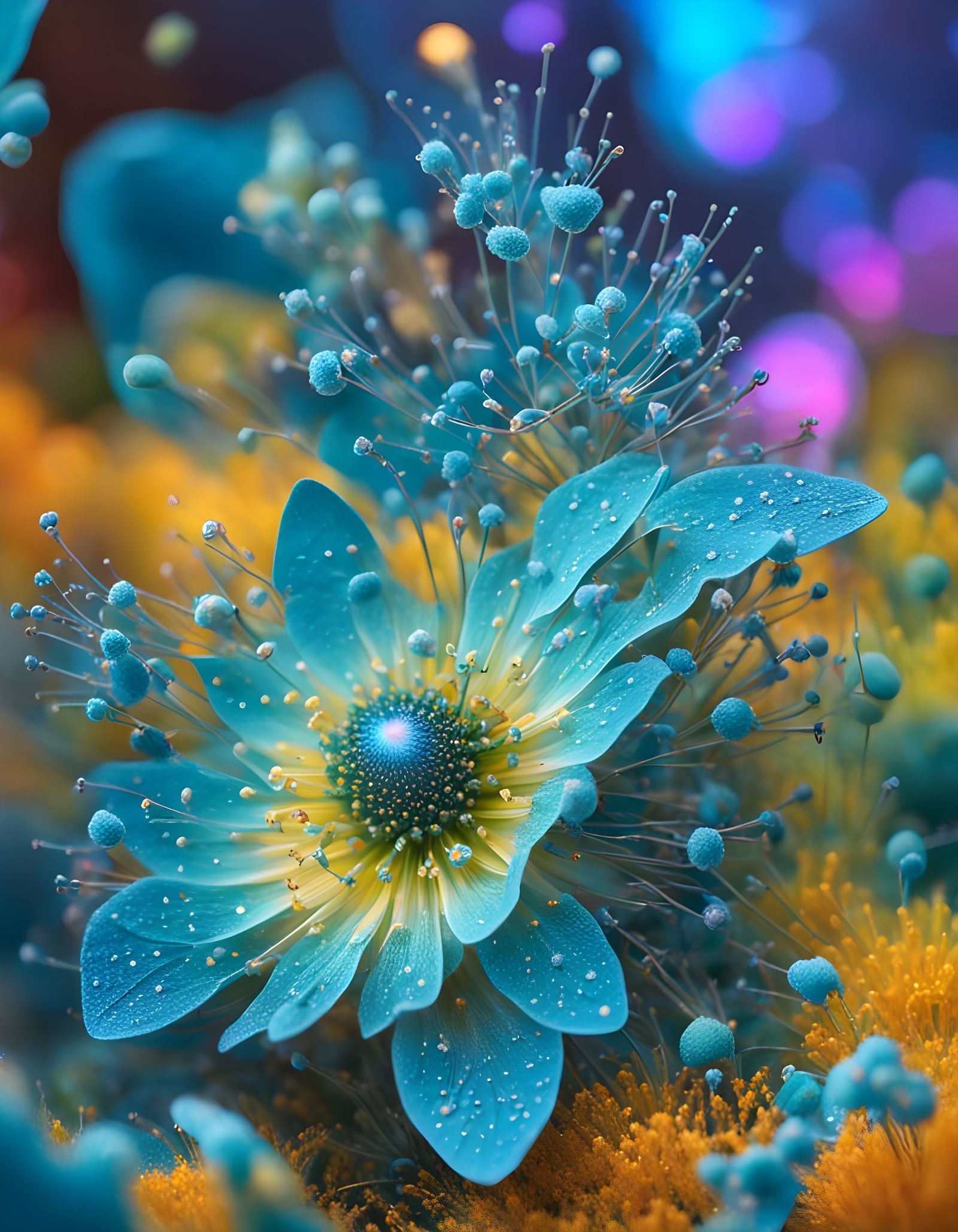 Galactic Floral Blooms in Cosmic Depth