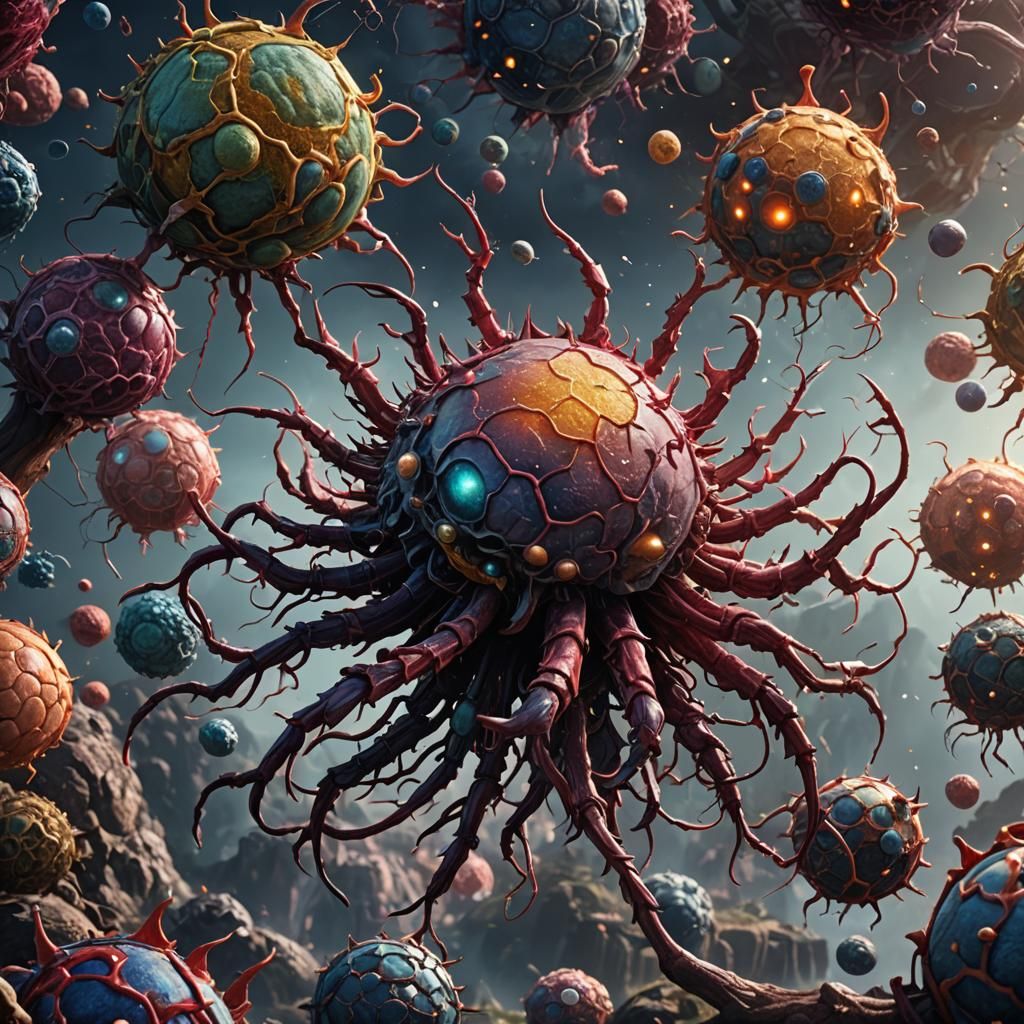 Cancer disease if it were a person ultra realistic high defi...