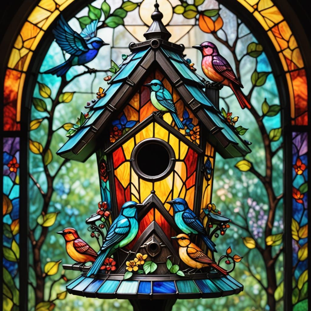 Glass Birdhouse  by @Carl Sabanski