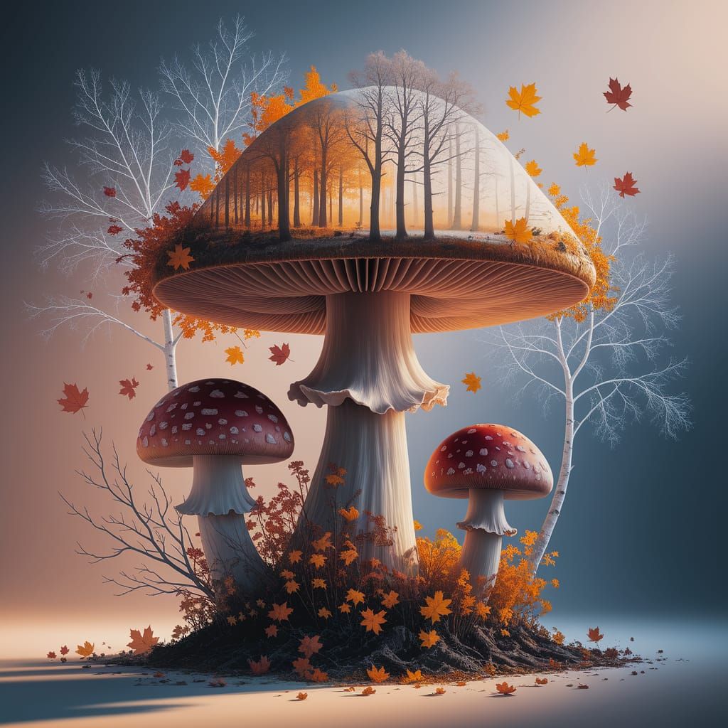  autumn forest scene, capturing ...  by @Nova