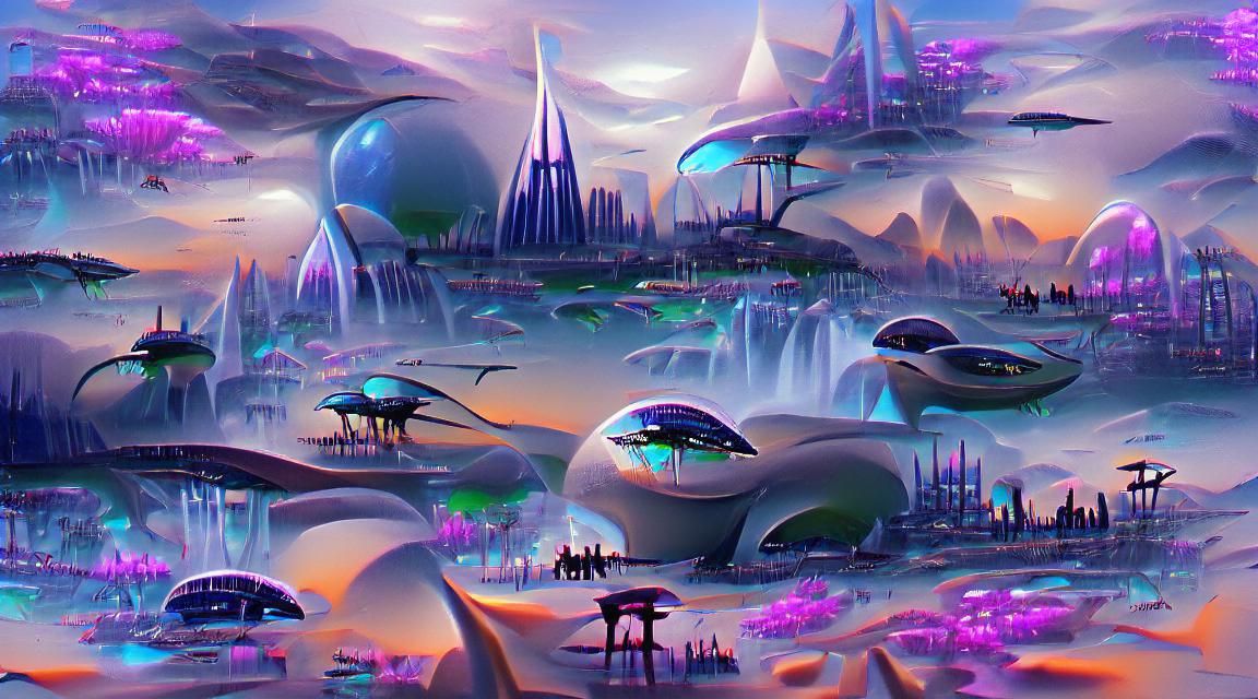 futuristic alien world 