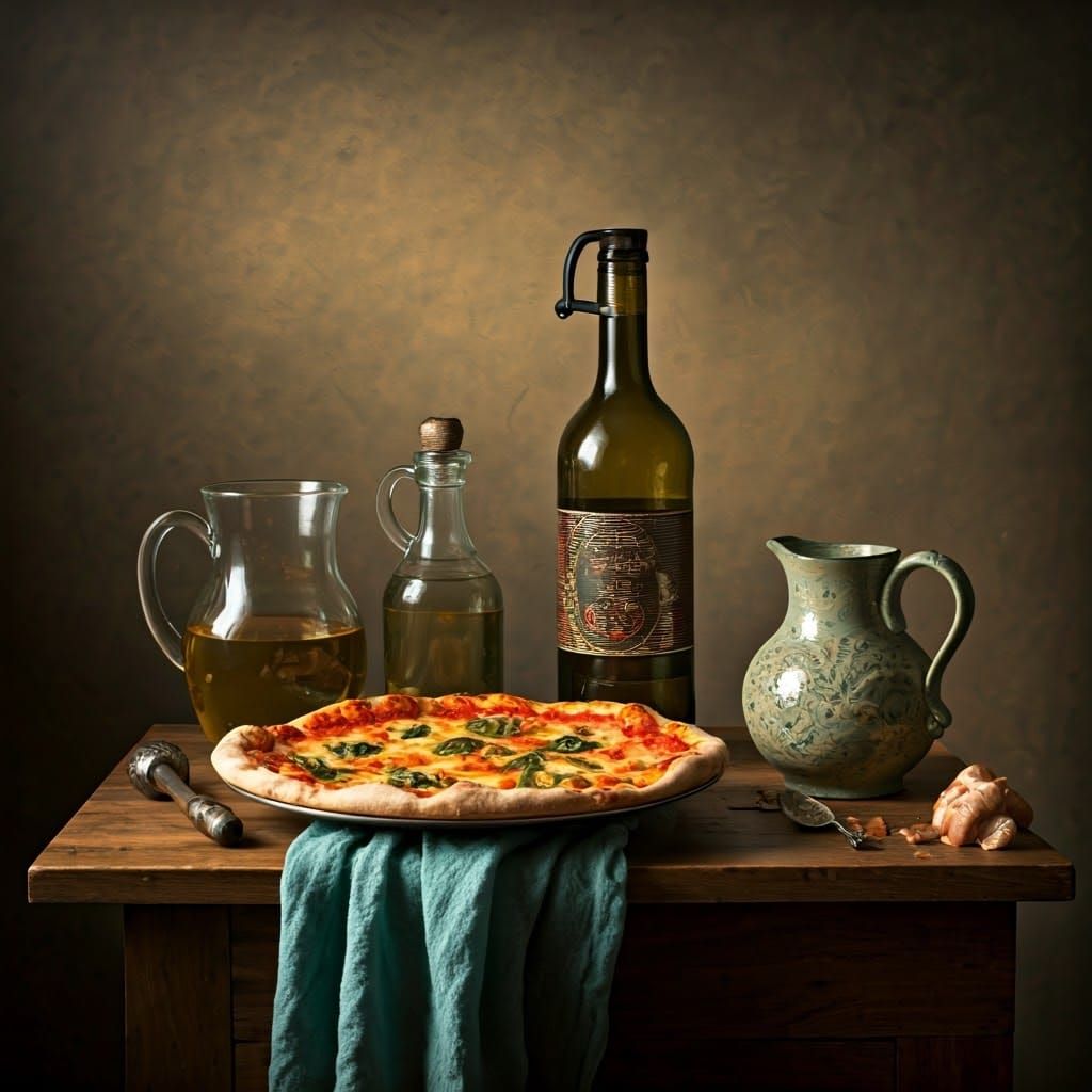 Still life with pizza  by @Dulcinea