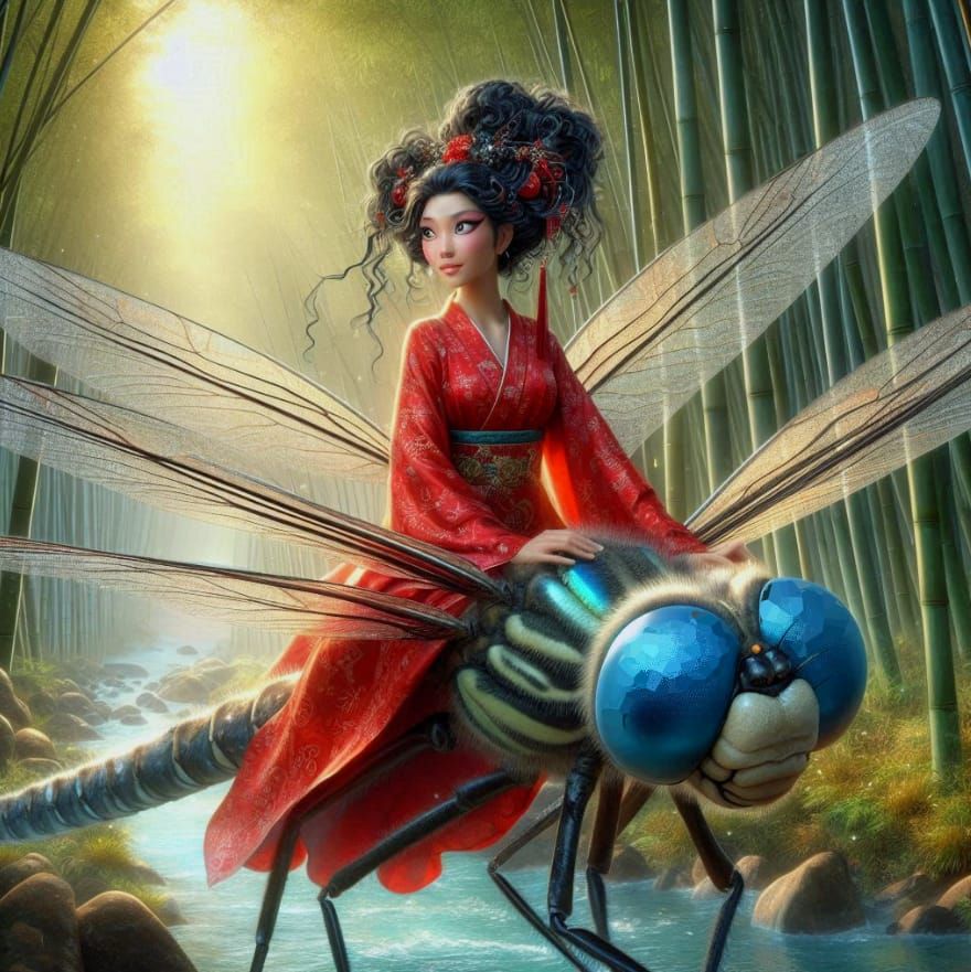 Riding a dragonfly