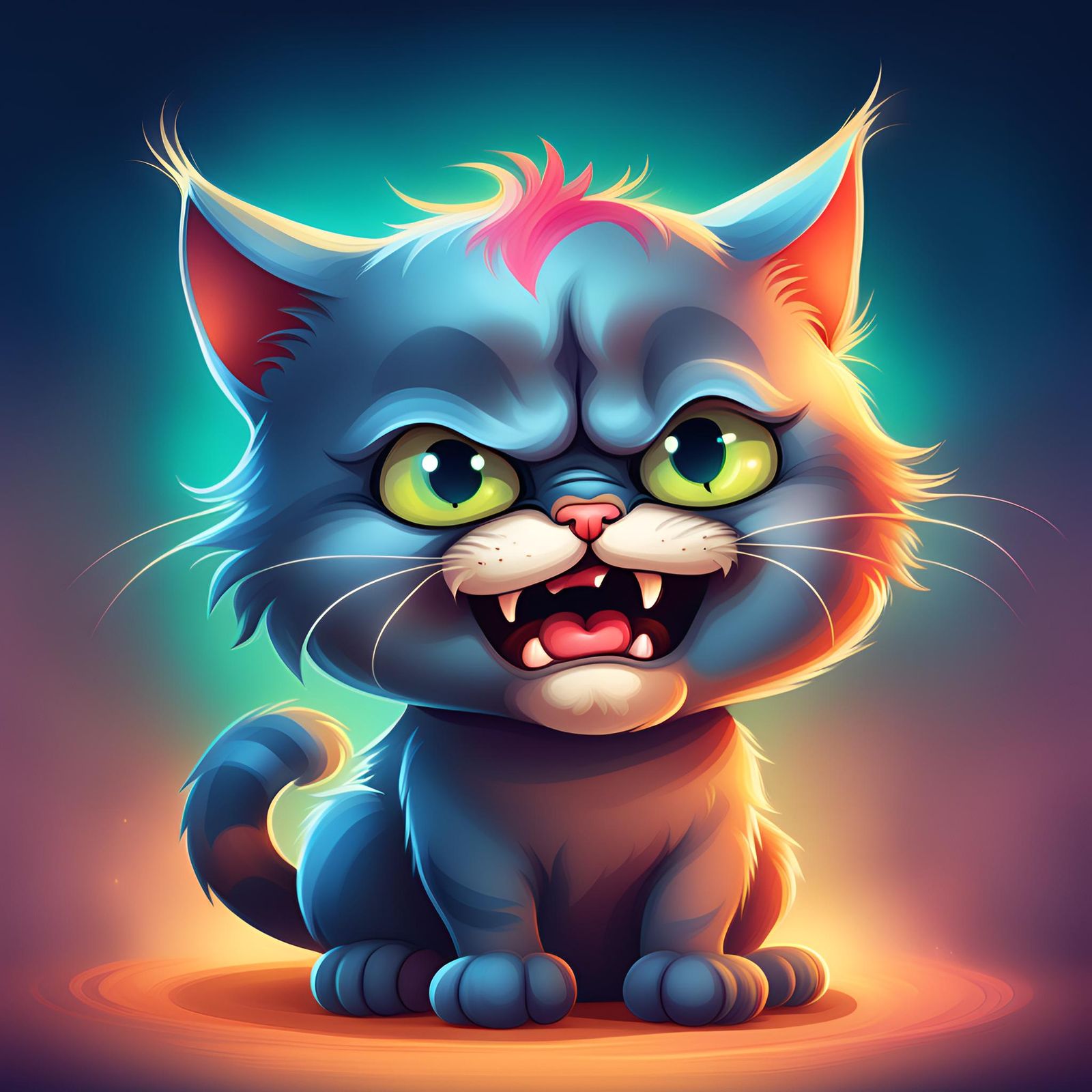 angry cat