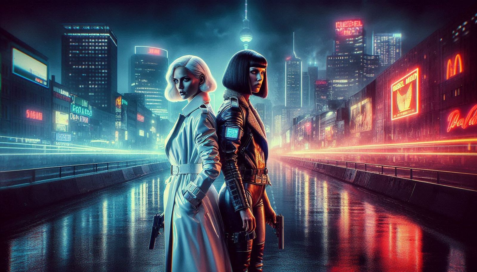 Atomic Blond meets Rebel Moon (open prompt)