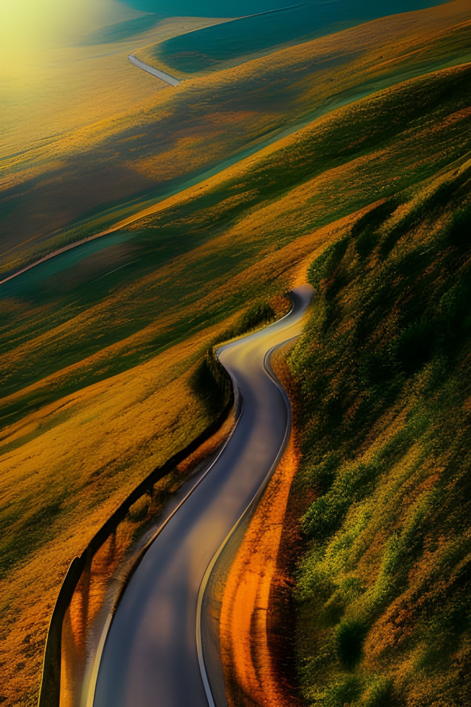 One lane road...
