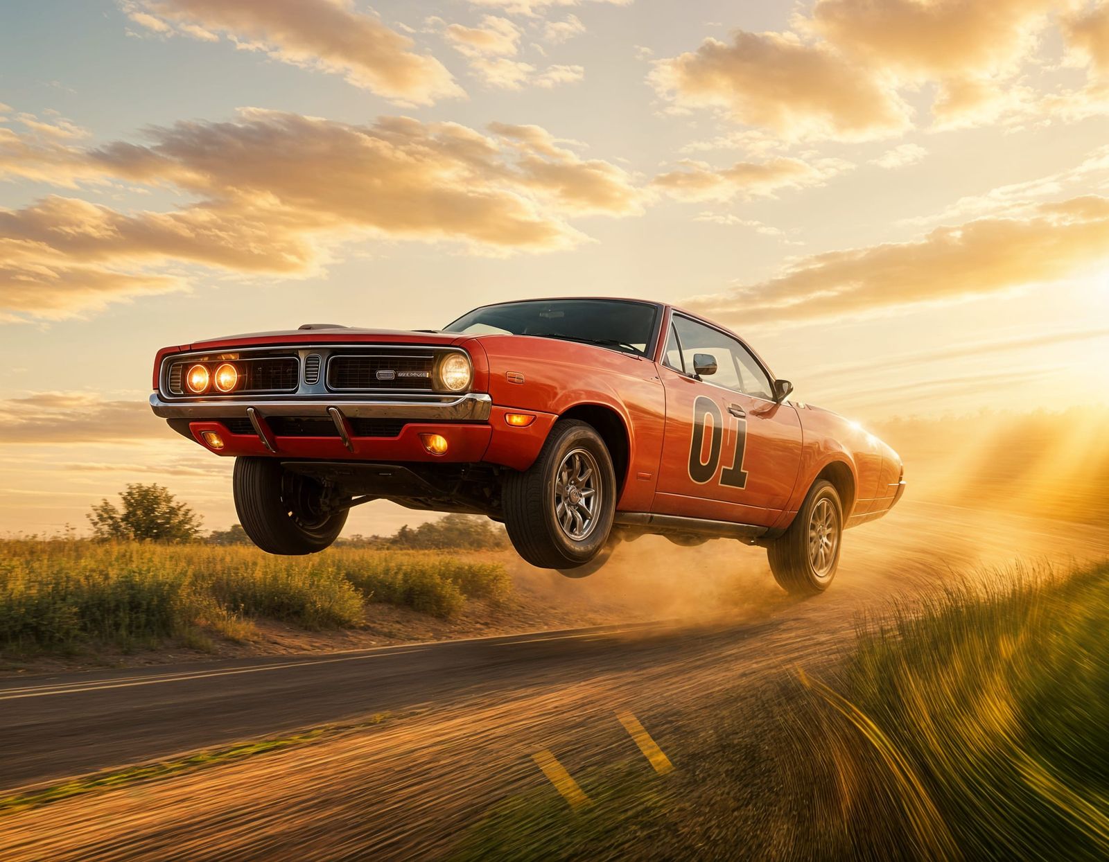 The General Lee - The Dukes of Hazzard Muscle Car  by @Kosh