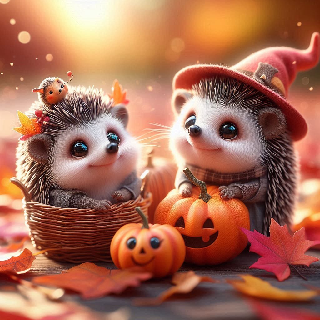 Autumn hedgehogs