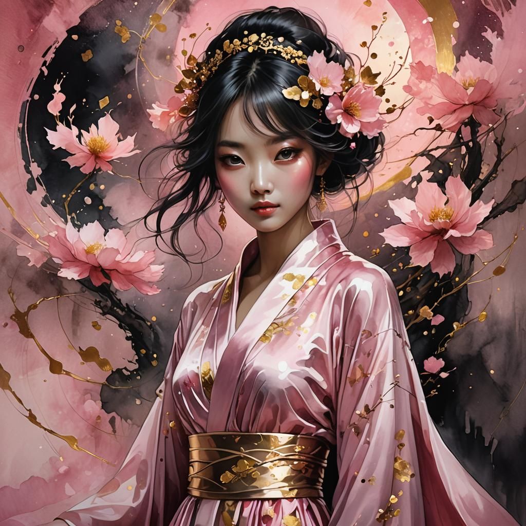 Pink and Gold  by @Yulia 