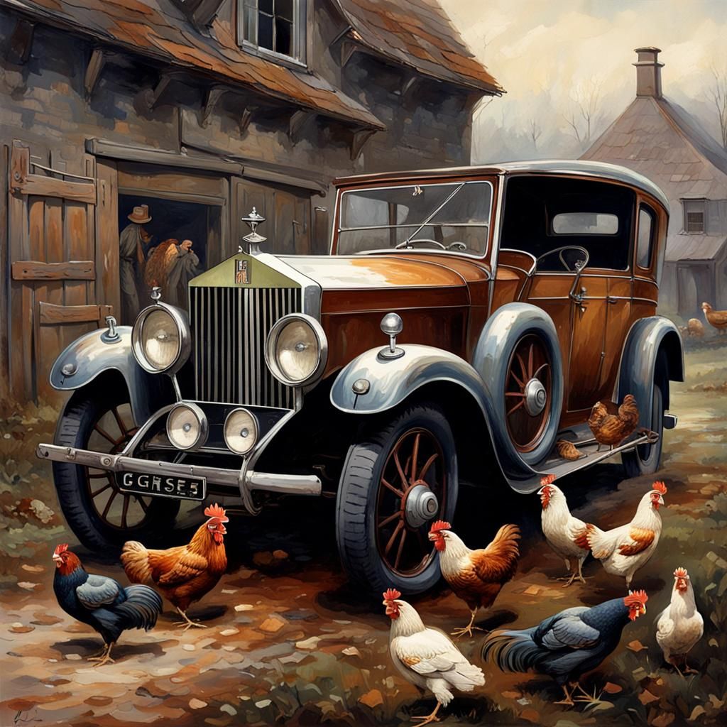 Rolls Royce to keep chickens in.   by @CardinalBiggles