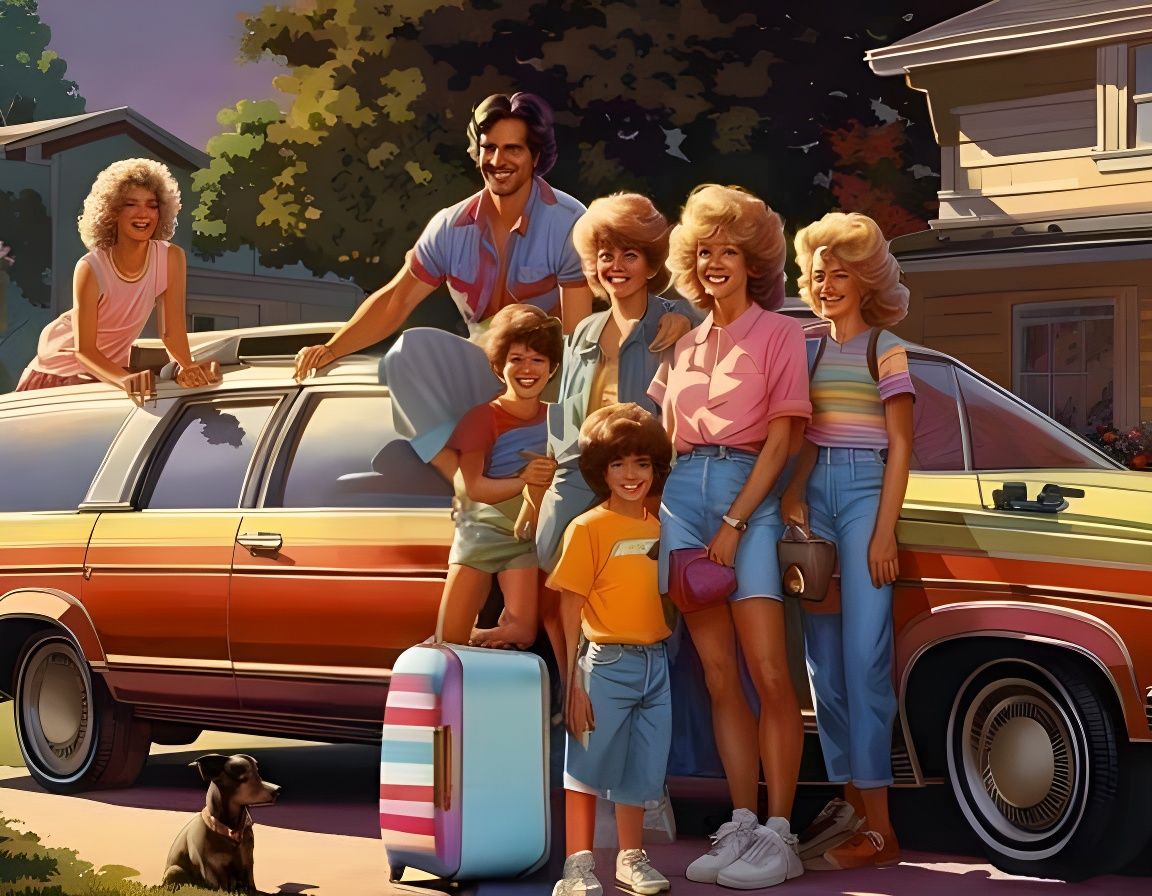 1980s Road Trip Fashion  by @Chief_Runs-with-scissors