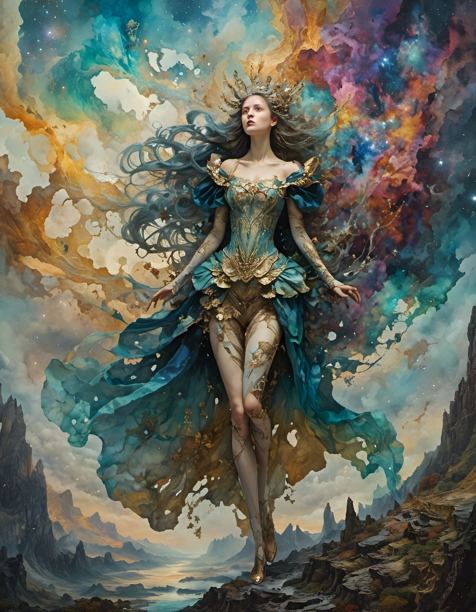 exiled princess <lora:hyperkraximalism:1.0>