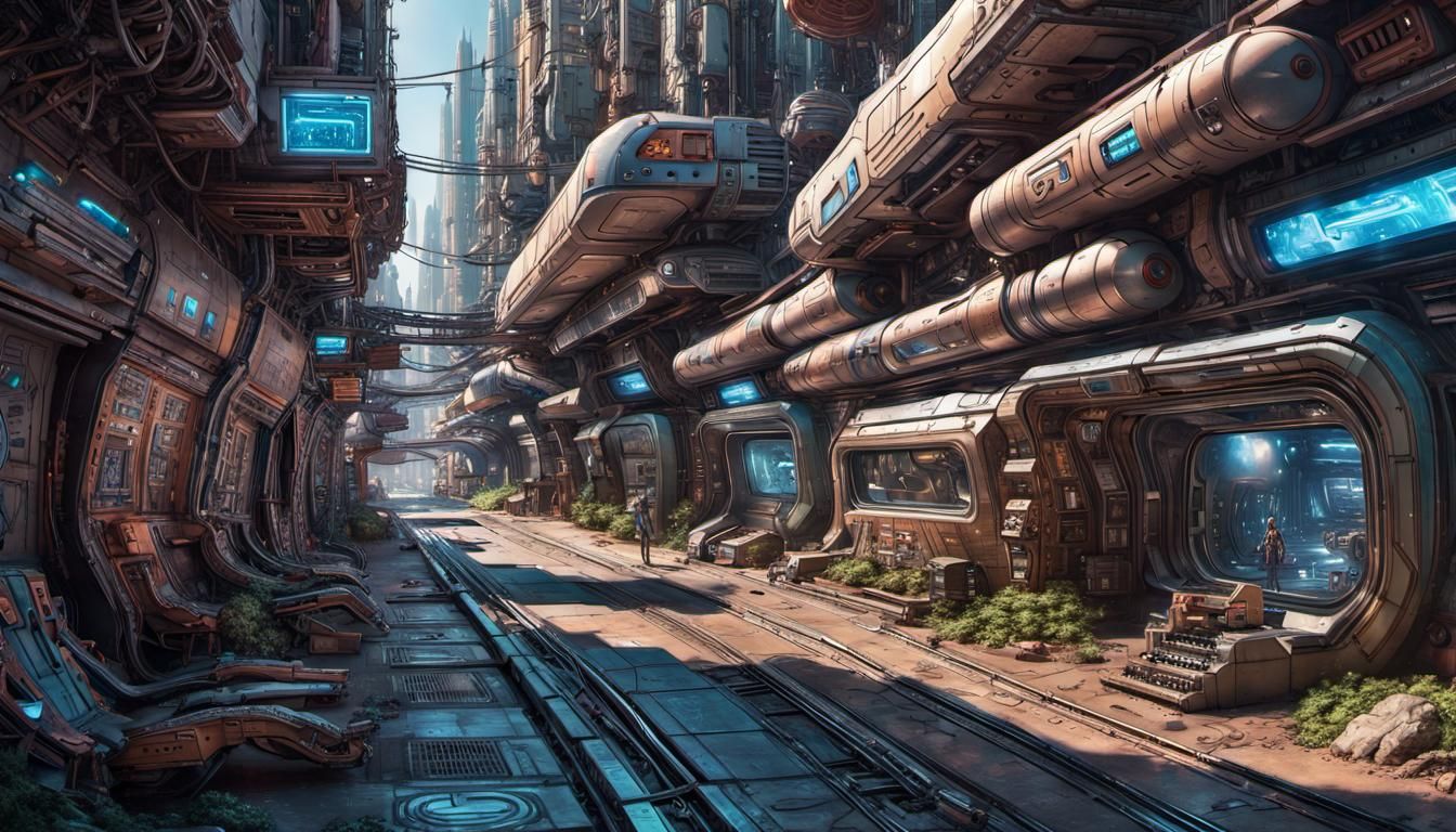 Future city 4000 ai generated artwork nightcafe creator