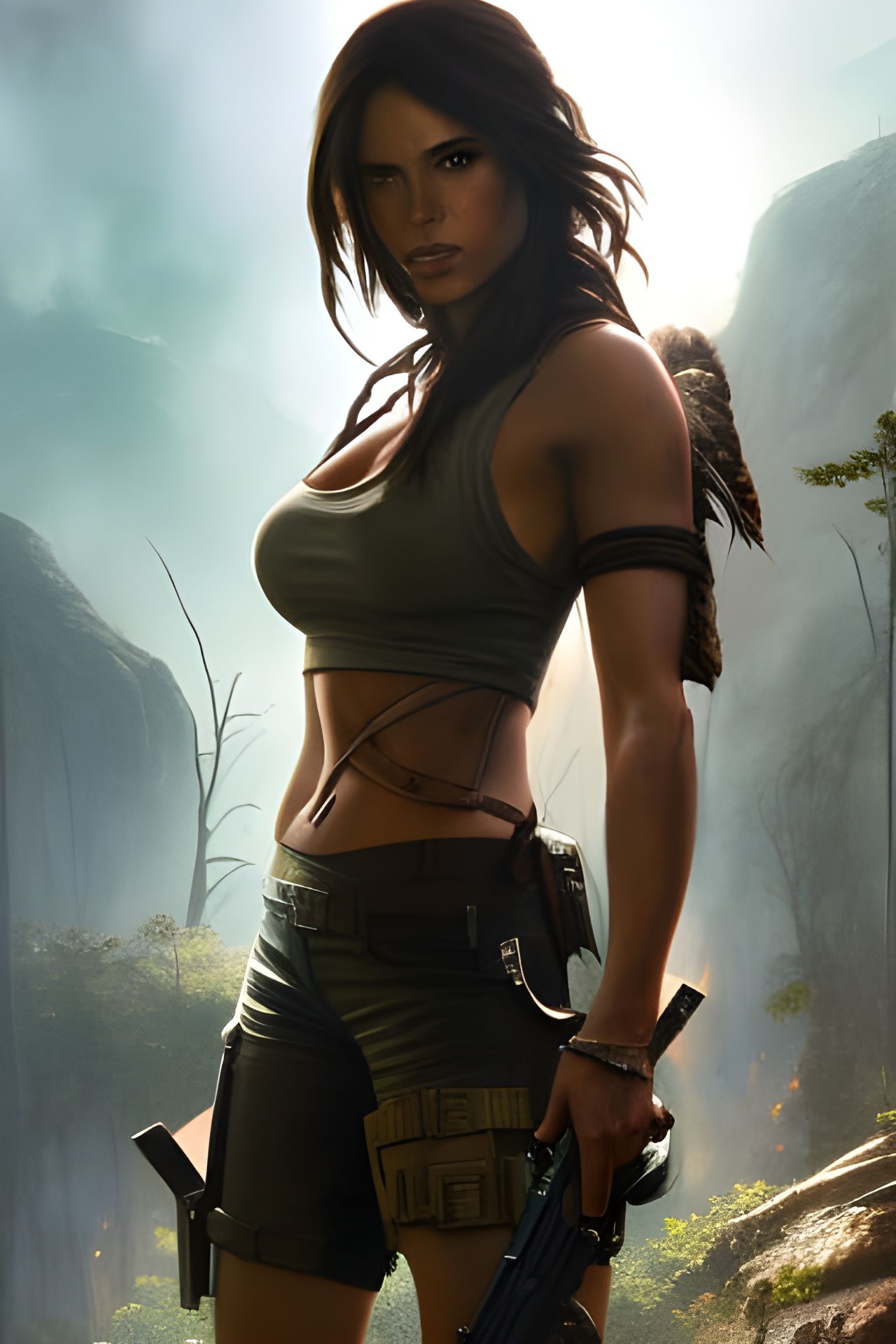Lara Croft I Love You  by @Doublecrash