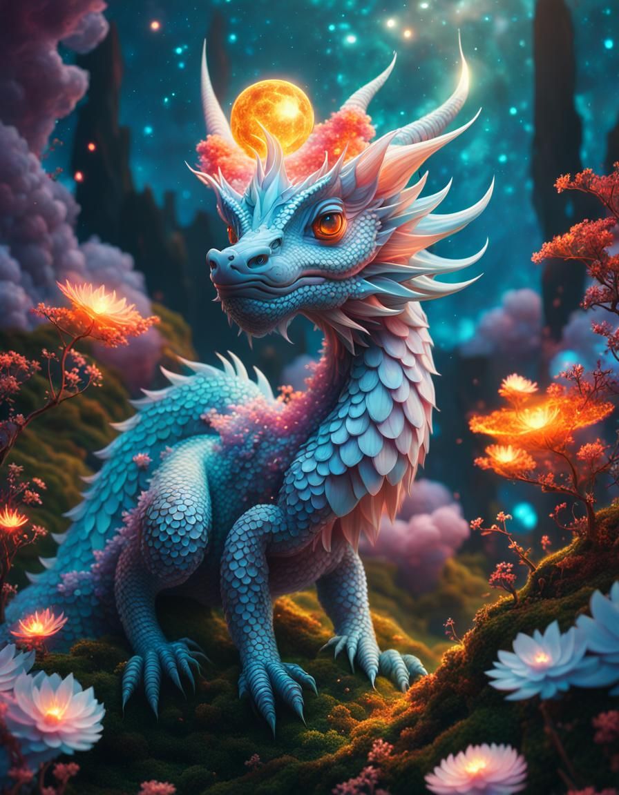 Cosmic Dragon - AI Generated Artwork - NightCafe Creator