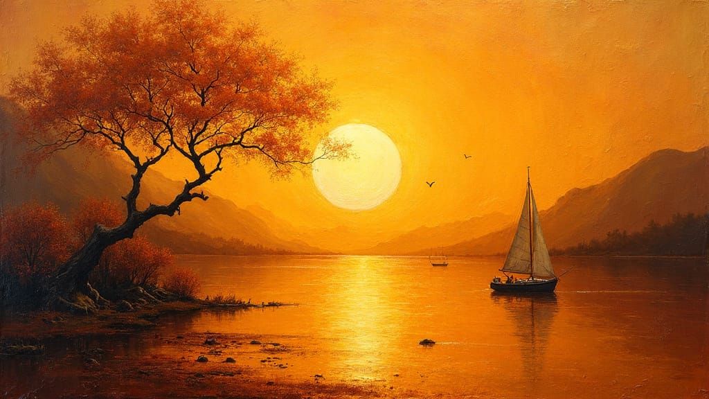 Boat on a lake  by @Dantonio