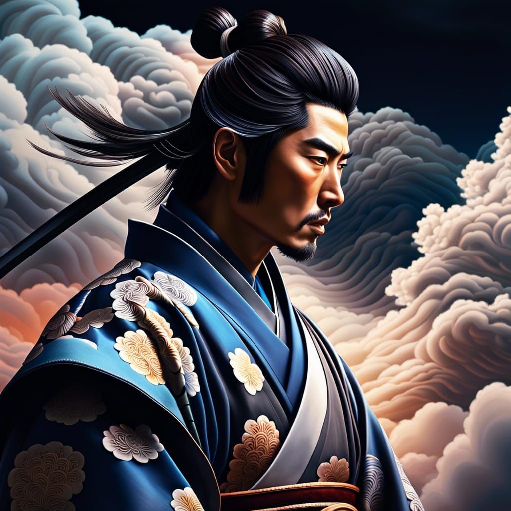 Samurai In Clouds - AI Generated Artwork - NightCafe Creator