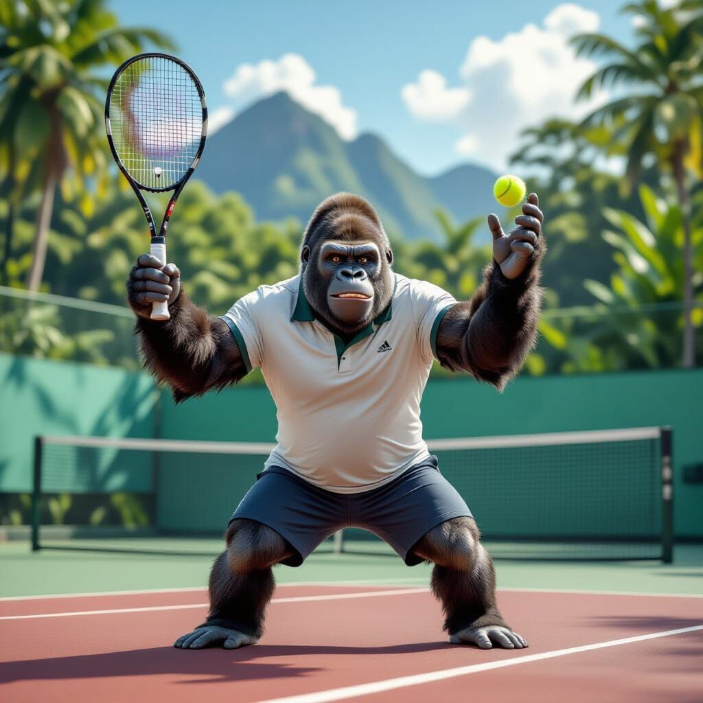 Gorilla Wombledon Championship  by @Chickadee