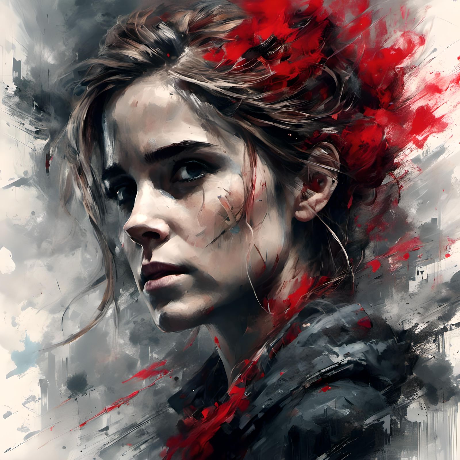 <lora:Colored Smoke:1.0> <lora:Murraypunk v2:1.0>  Emma Wats...