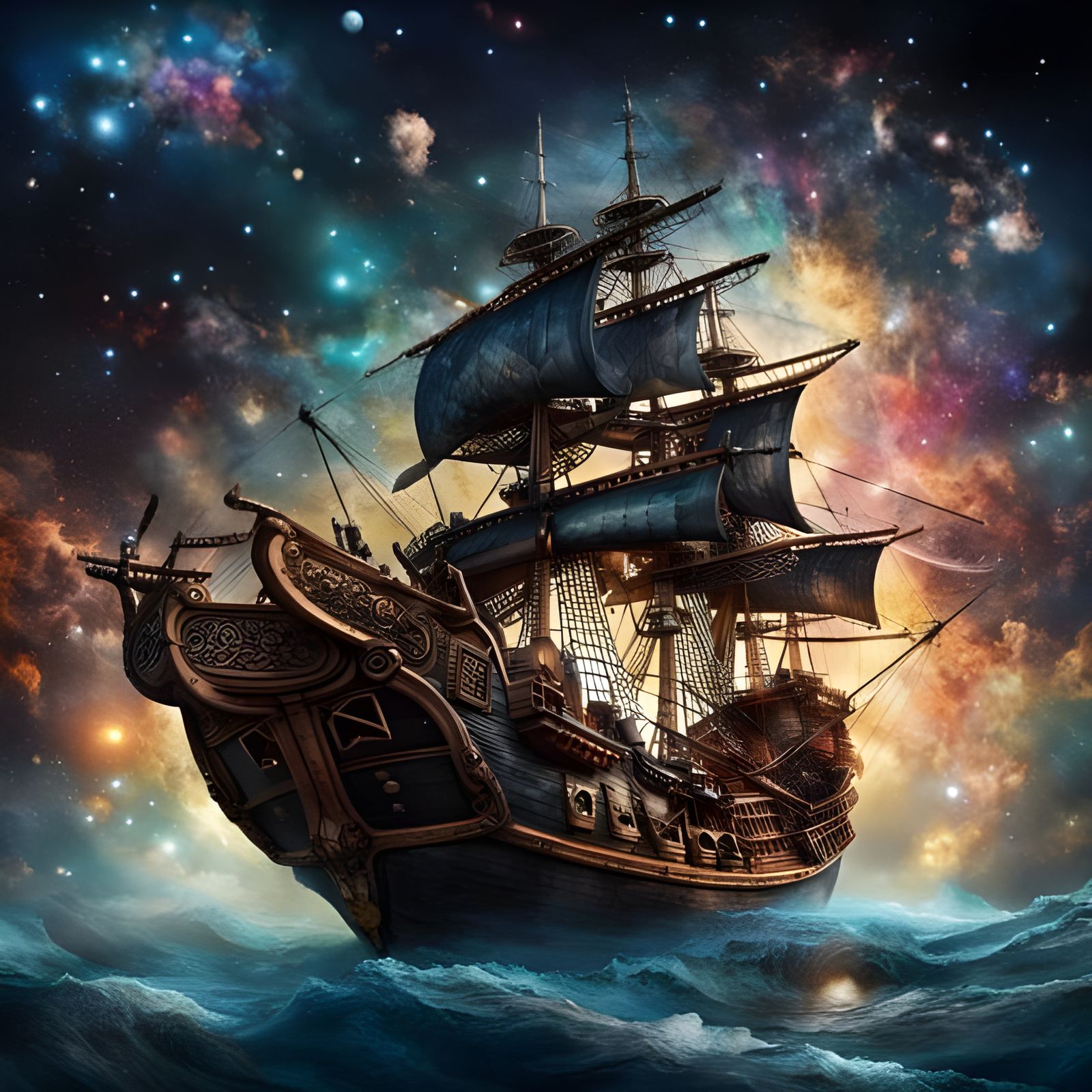 Space Pirates ship  by @Ramzey