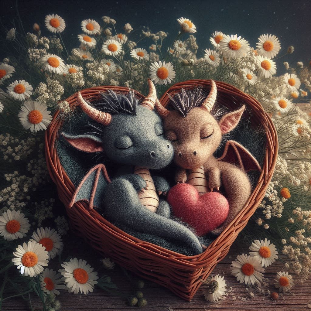 Felt Friends in a basket