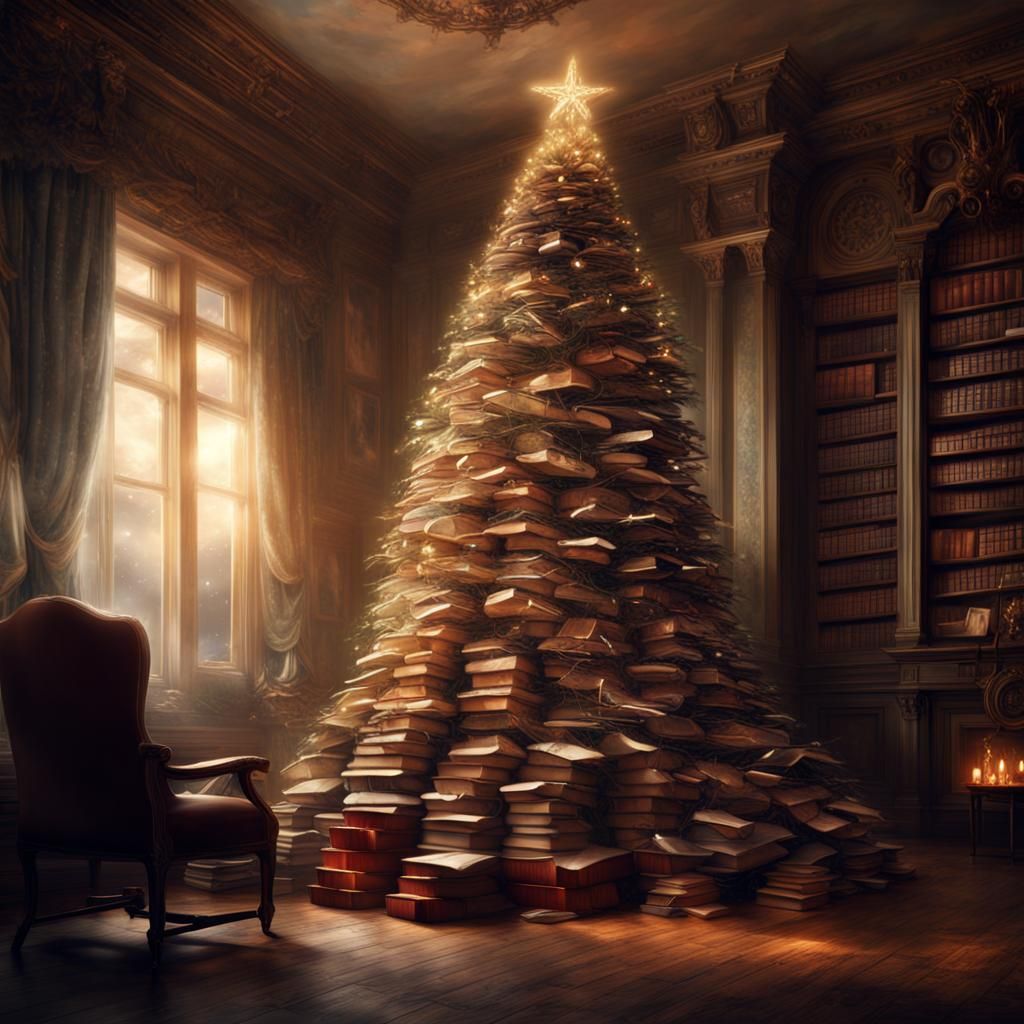 Books tree  by @DreamyWolf