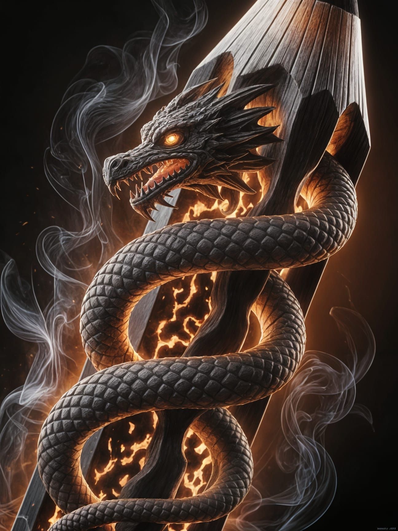 A surreal wooden pencil carved   by @Saya jolly