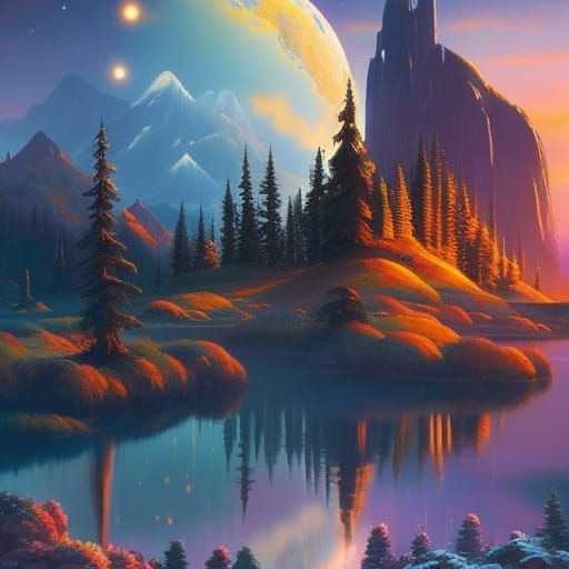 a beautiful starry night