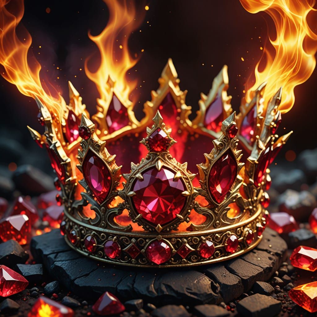 Crown of Flaming Rubies  by @JollyNewt