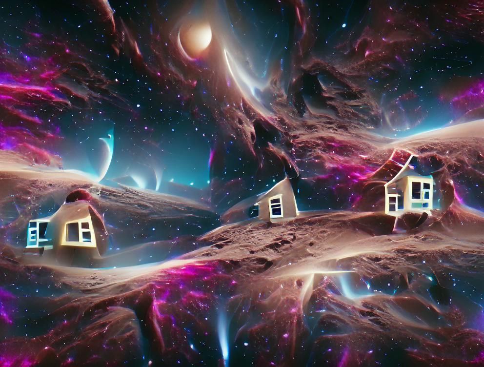 a house in space 4k - AI Generated Artwork - NightCafe Creator