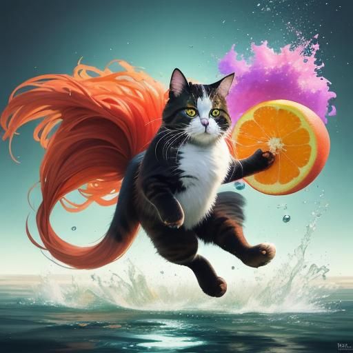 A healthy and fluffy weekend for you all 😻🍑🍊😻