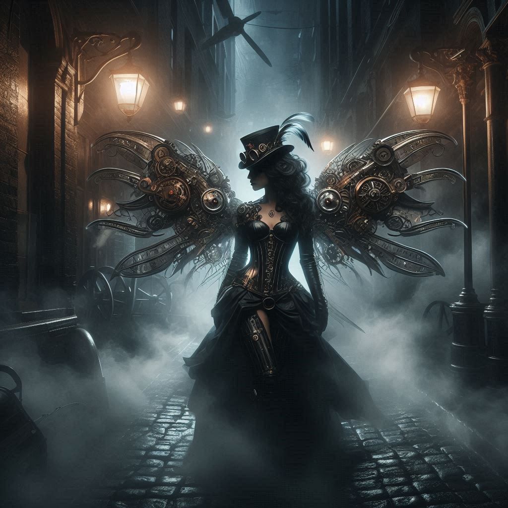 Steampunk Noir-inspired Nymph