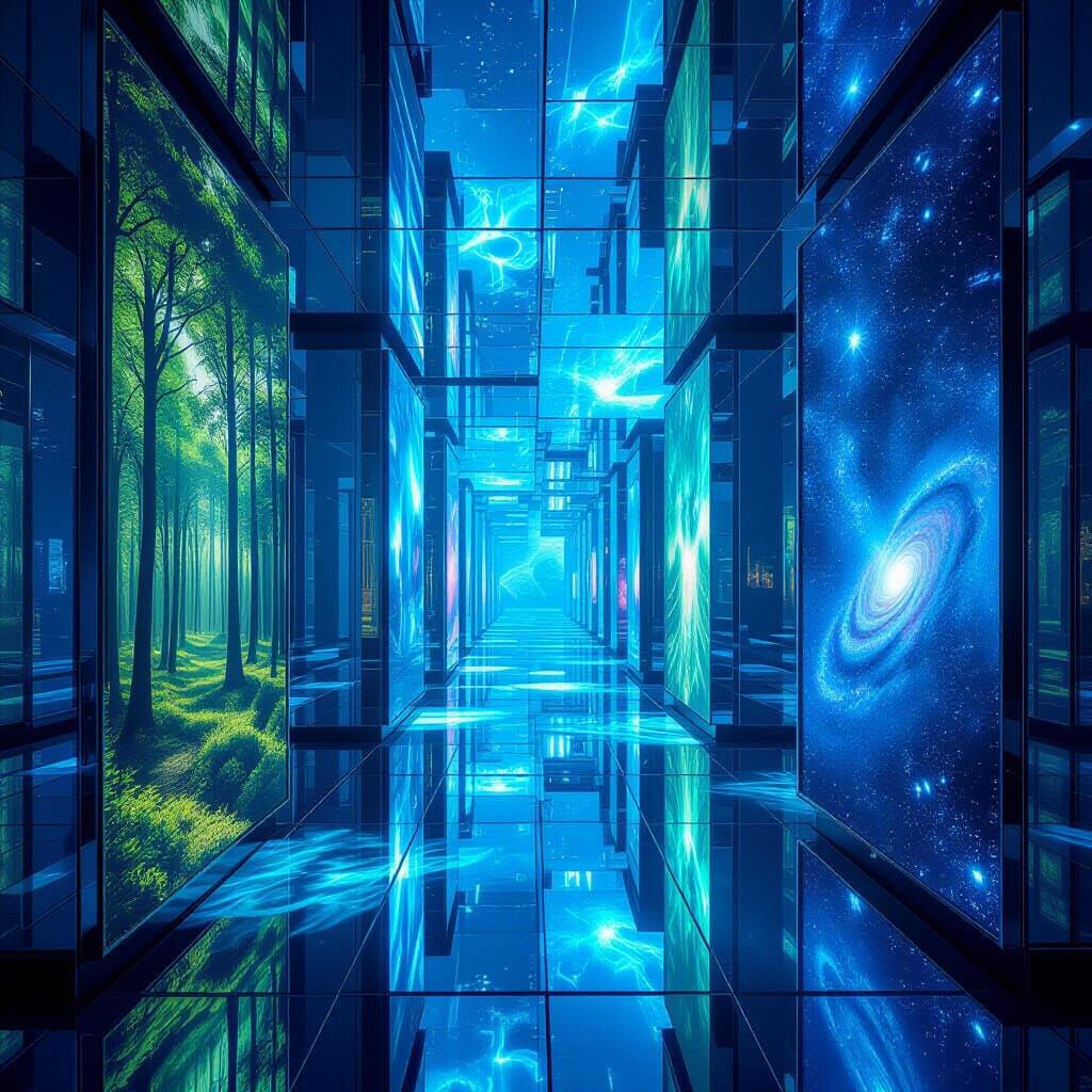 Infinite Reflections Room: Forest, City, Space