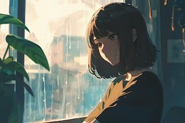 The rain on the window